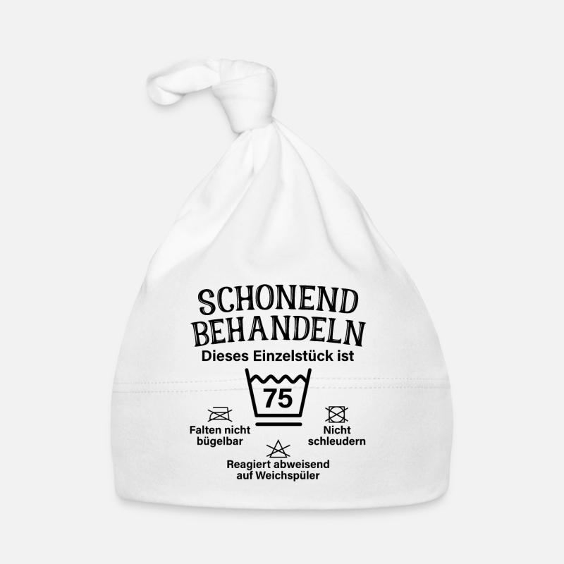 Schonend Behandeln Einzelstück 75. Geburtstag Baby Bio-Mütze