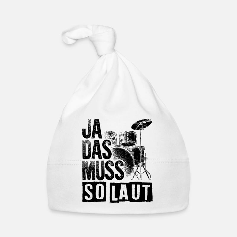 Ja Das Muss So Laut Drummer Schlagzeuger Rockmusik Baby Bio-Mütze