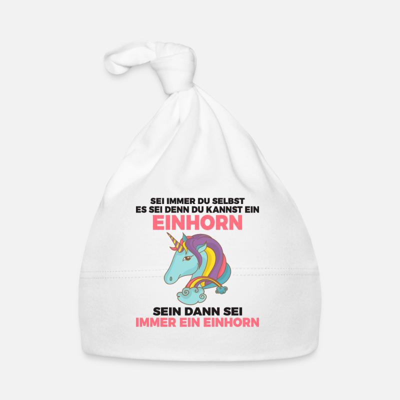 Sei immer du selbst außer du kannst Einhorn sein Baby Bio-Mütze