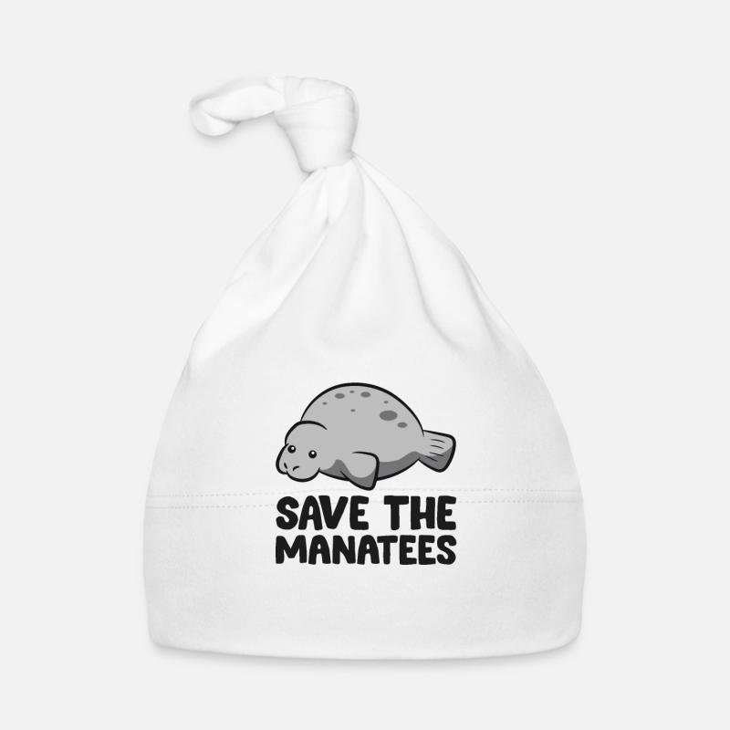Save The Manatees Funny Manatee Organic Baby Cap