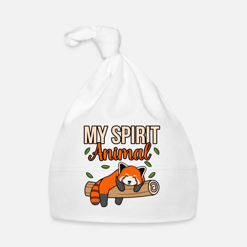 Mon Animal Pandas Roux Mignon Bonnet bio Bébé