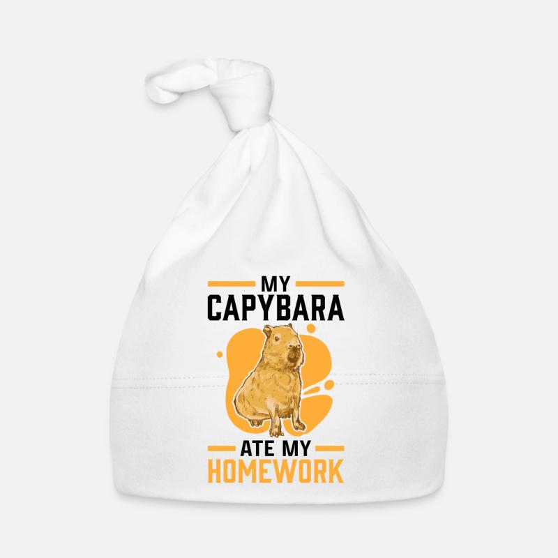 Capybara homework eaten capybara Organic Baby Cap