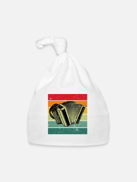 Akkordeon Akkordeonspieler Geschenk Akkordeonist - Baby Bio-Mütze - Weiß - Vorne