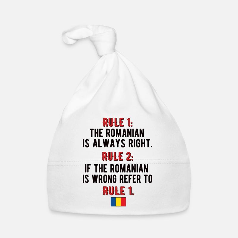 Fier drapeau roumain de la Roumanie Racines roumaines Bonnet bio Bébé