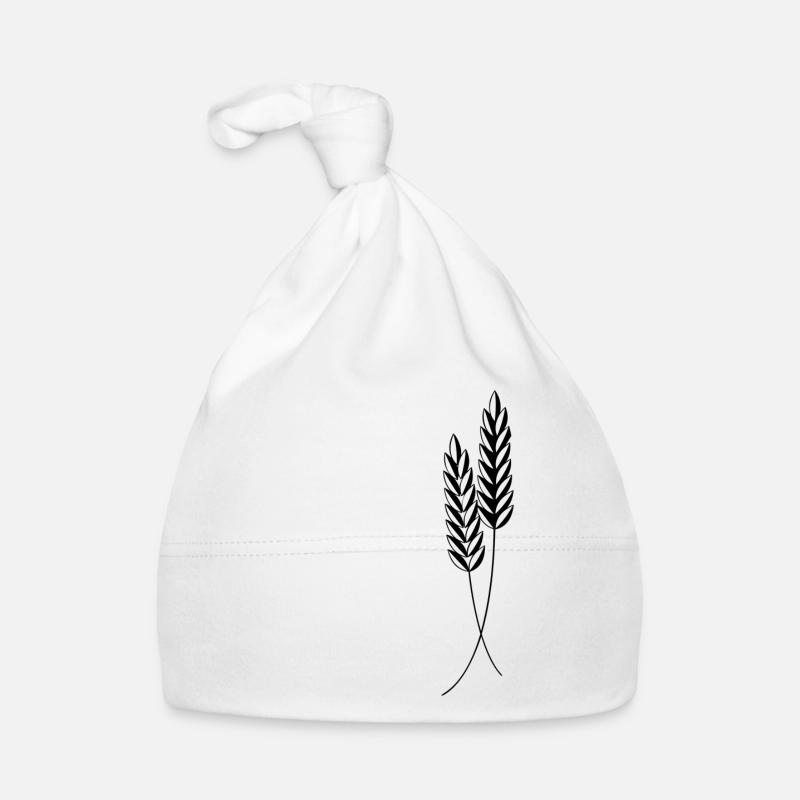 2 épis de maïs - Bonnet bio Bébé - blanc