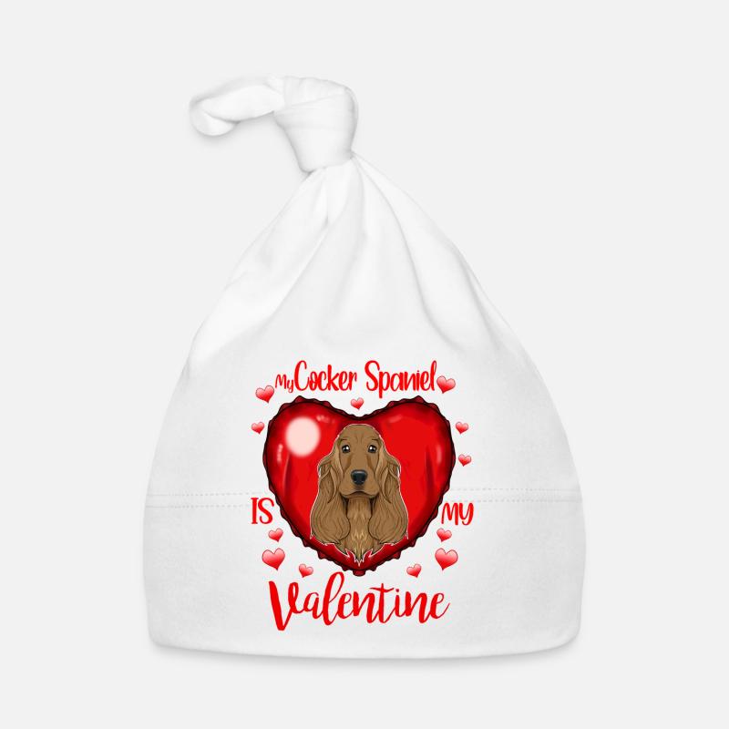 Mon cocker spaniel est mon valentine i cocker spaniel Bonnet bio Bébé