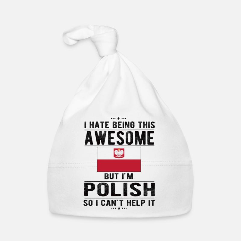 Pole Polen Flagge Polnische Herkunft Wurzeln Polen Baby Bio-Mütze