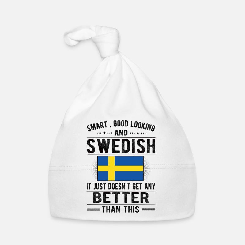 Suédois Suède Drapeau Origine suédoise Bonnet bio Bébé