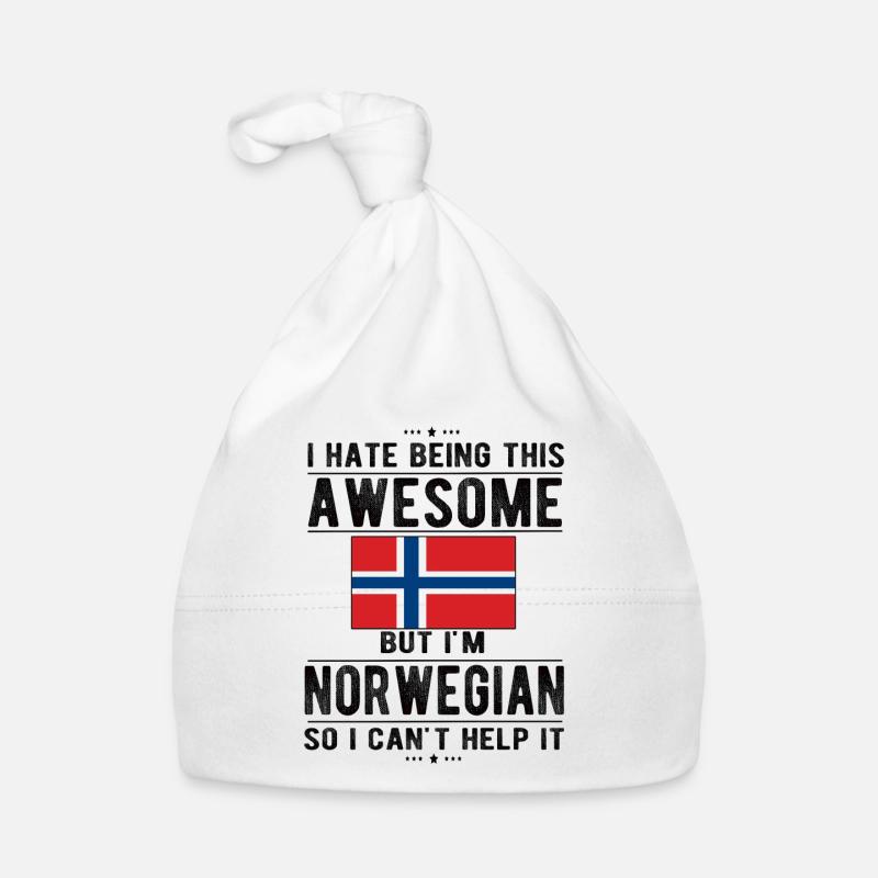 Norweger Norwegen Flagge Norwegische Herkunft Baby Bio-Mütze
