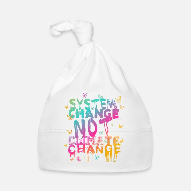 System Change - not Climate Change Baby Bio-Mütze