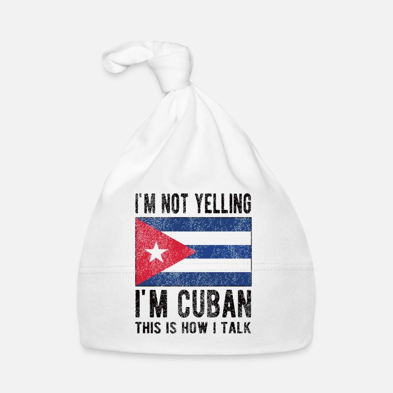 Proud Cuban Cuba Origin Cuban Flag Organic Baby Cap