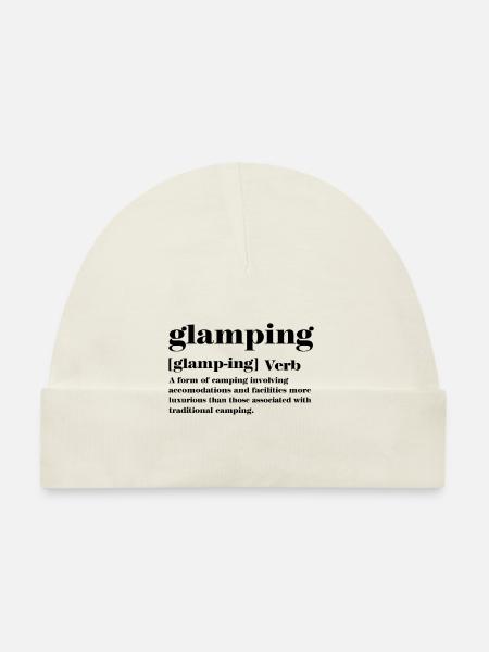 Glamping Definition - Organic Baby Cap - white - Front