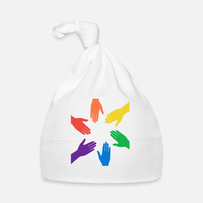 Rainbow - Baby Bio-Mütze - Weiß