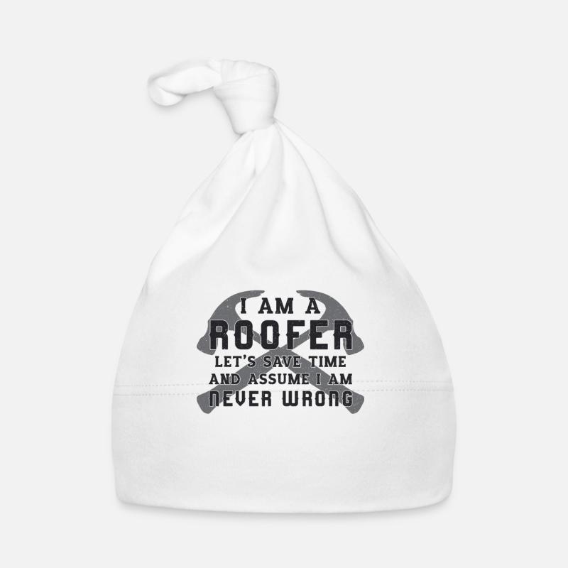 Dachdecker Handwerk Handwerker Dach Geschenkidee Baby Bio-Mütze