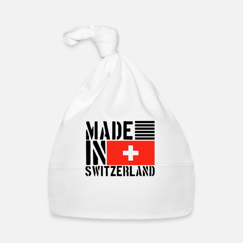 Schweiz Schweizer Lustiger Spruch - Baby Bio-Mütze - Weiß