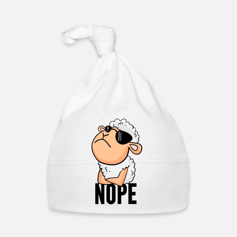 Sheep nope funny Organic Baby Cap