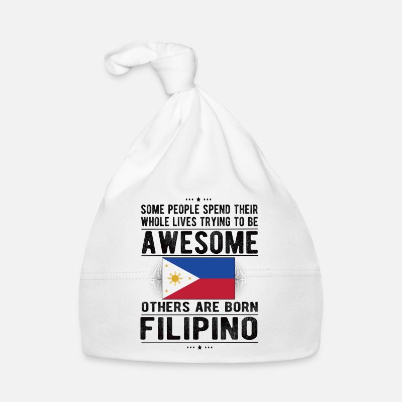 Fier Philippin né aux Philippines drapeau Bonnet bio Bébé