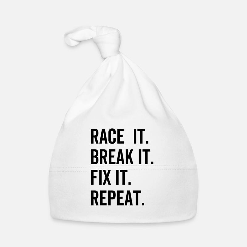 Race It Break it Fix It Repeat Baby Bio-Mütze