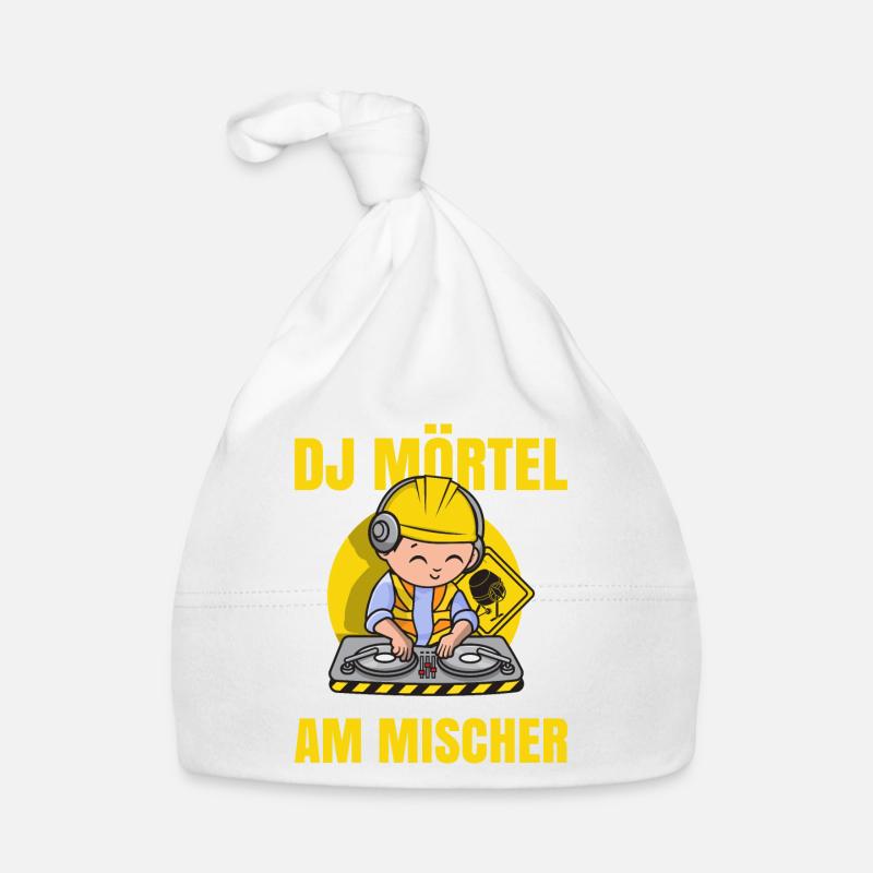 Maurer Bauarbeiter Geschenk DJ Mörtel Baustellen Baby Bio-Mütze