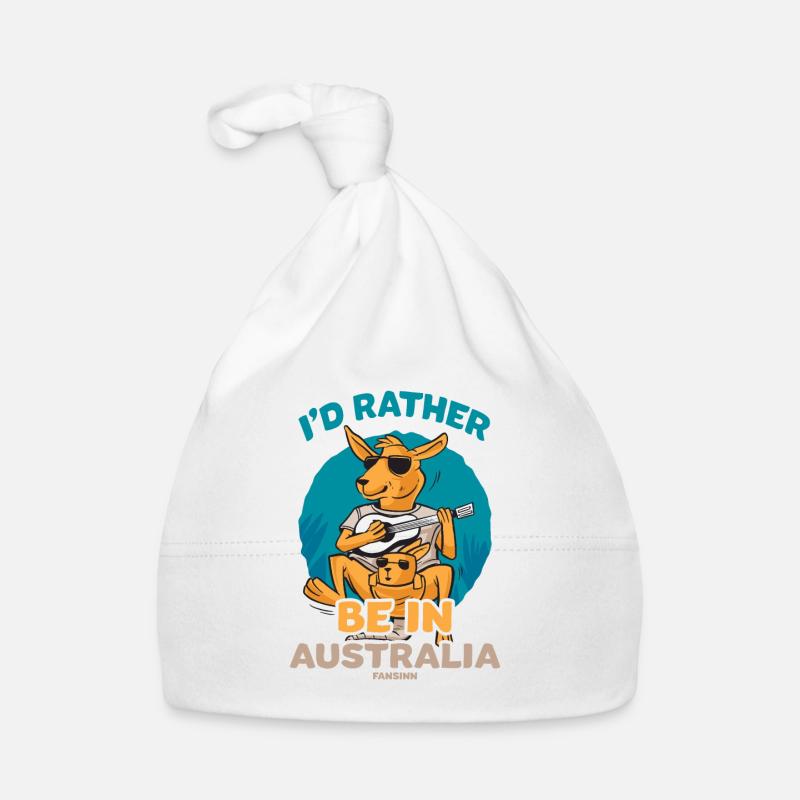 I'd Rather Be In Australia Organic Baby Cap