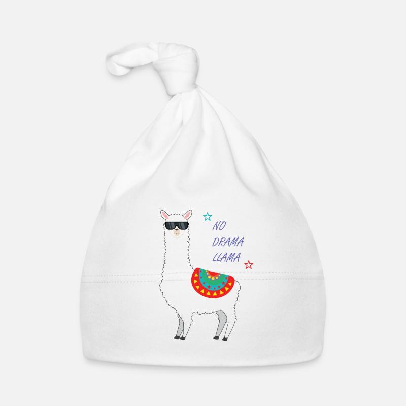 Lama - Bonnet bio Bébé - blanc