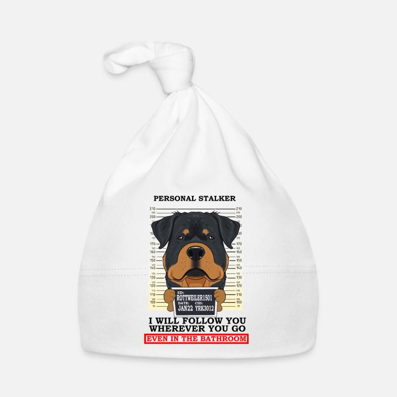 Rottweiler Personal Stalker Ill Follow You Baby Bio-Mütze