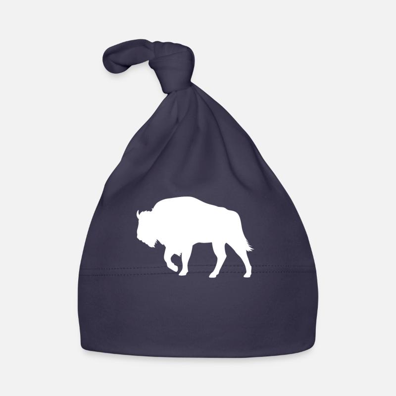 Bison Bison Bison Forest Animals Animal Lovers Gift Organic Baby Cap