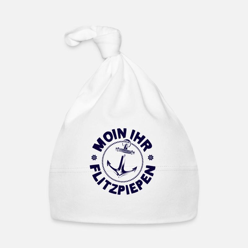 Moin Ihr Flitzpiepen Typisch Plattdeutsch Anker Baby Bio-Mütze