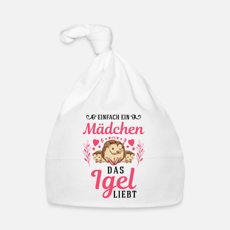 Einfach ein Mädchen das Igel liebt Stacheligel Baby Bio-Mütze