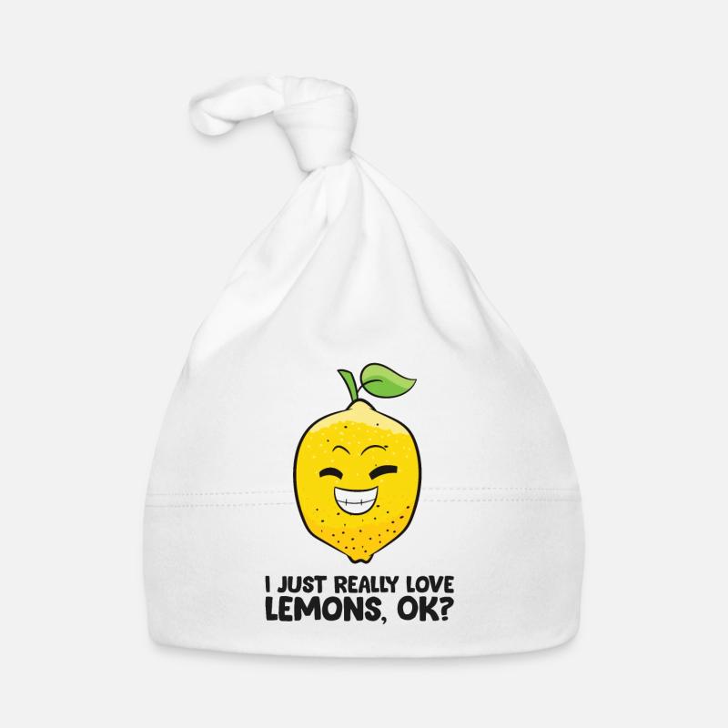 I Just Really Like Lemon, Okay Funny Lemons Lover Organic Baby Cap