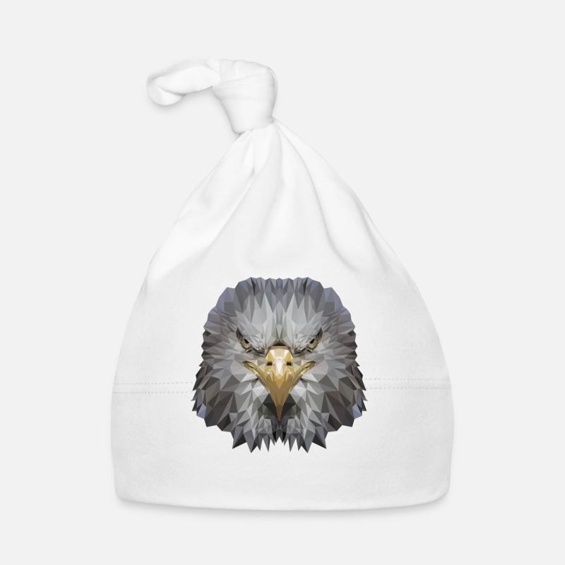 Aigle Polygone Oiseau de proie - Bonnet bio Bébé - blanc