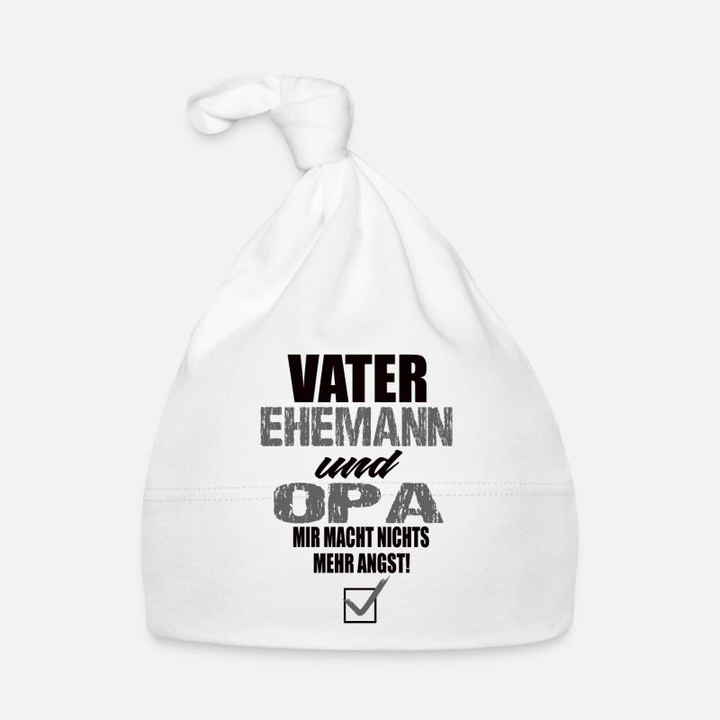 Vater Ehemann und Opa - Baby Bio-Mütze - Weiß