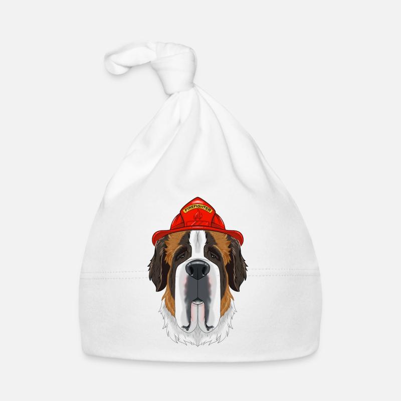 Firefighter Saint Bernard Canine Handler I Organic Baby Cap