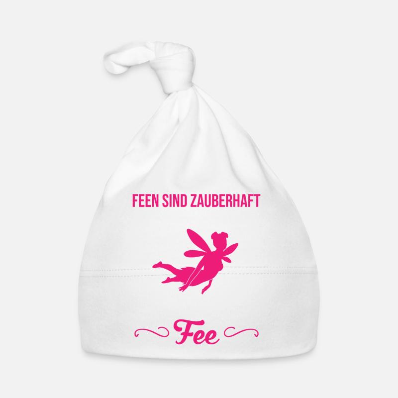 Fee Elfe Lustiger Spruch Damen Mädchen Geschenk - Baby Bio-Mütze - Weiß