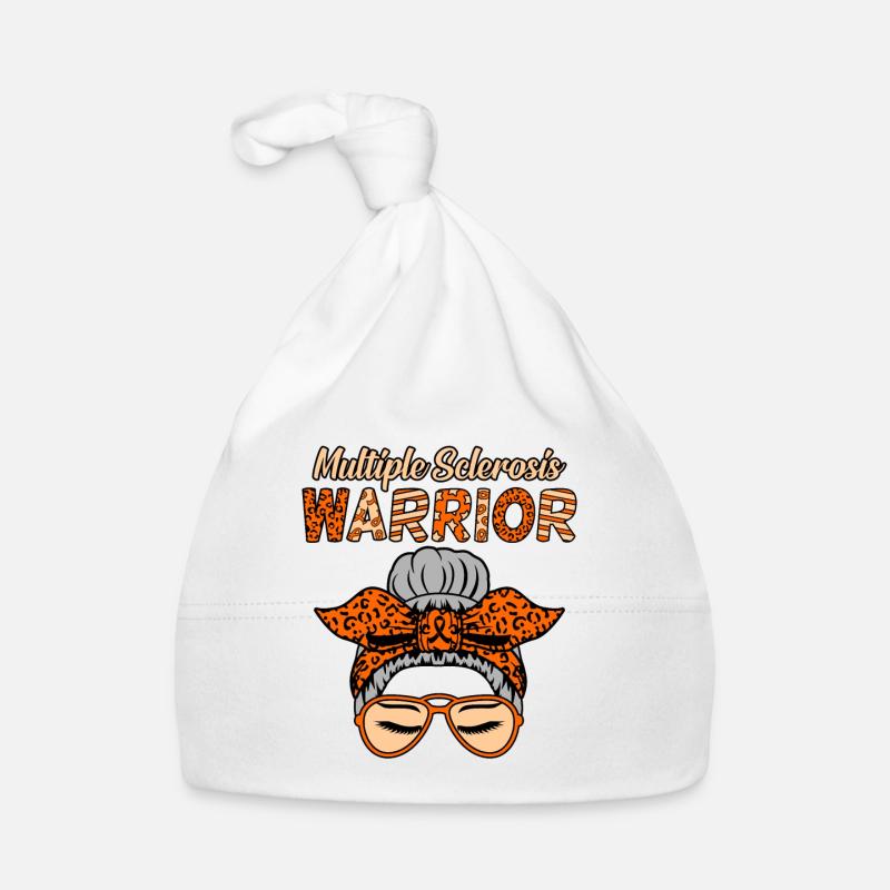 Multiple sclerosis warrior ms consciousness graph - Organic Baby Cap - white
