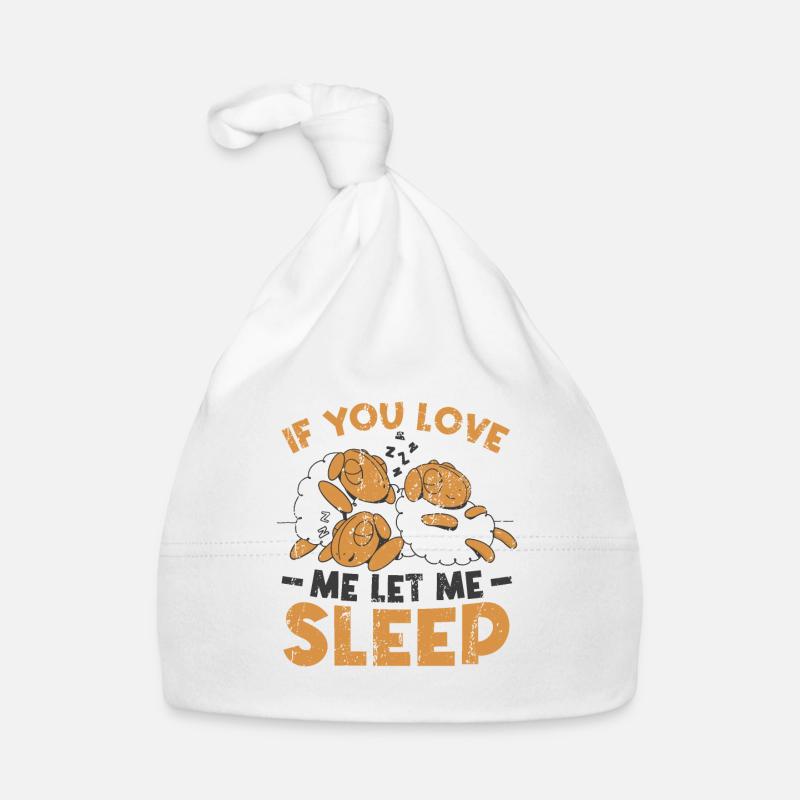 Cute Sleeping Sheep Organic Baby Cap