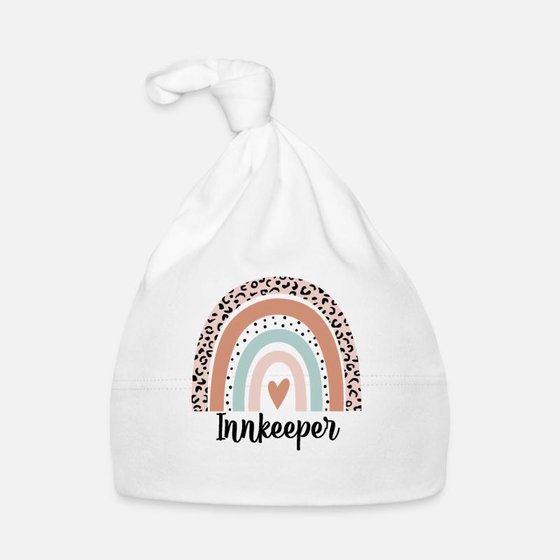 Innkeeper Rainbow Leopard Funny Innkeeper Gift Organic Baby Cap