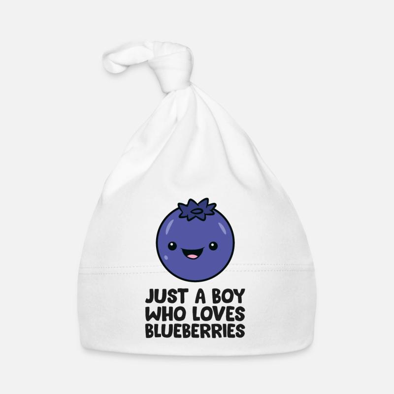 Nur ein Junge, der Blaubeeren liebt Baby Bio-Mütze