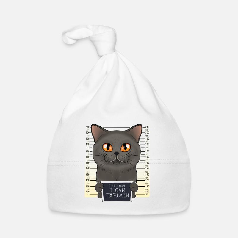 British Shorthair Cat Mom - Dear Mom I Can Explain Baby Bio-Mütze