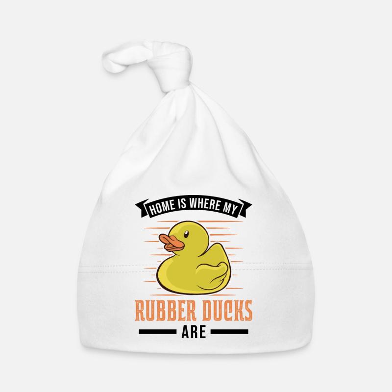 Home is where my Rubber ducks are Gummiente Baby Bio-Mütze