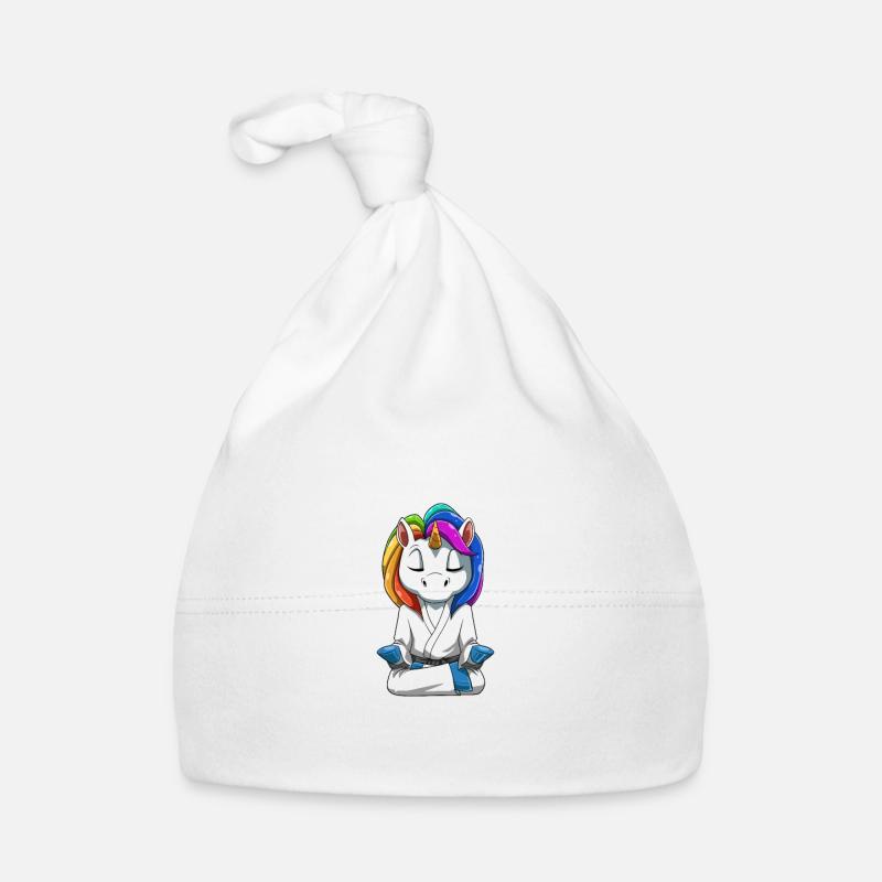 Karate Einhorn Baby Bio-Mütze