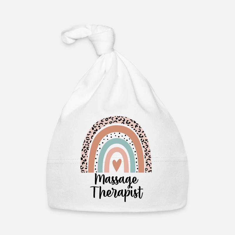 Massagetherapeut Regenbogen Leopard Lustiges Geschenk Baby Bio-Mütze