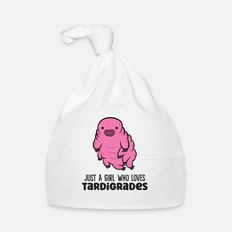 Seulement un garçon qui aime l’ours d’eau Tardigraden - Bonnet bio Bébé - blanc