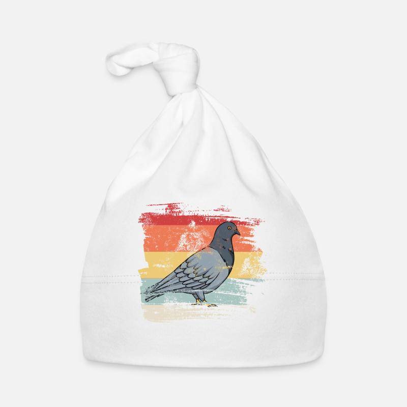 Retro Vogel Taube Baby Bio-Mütze