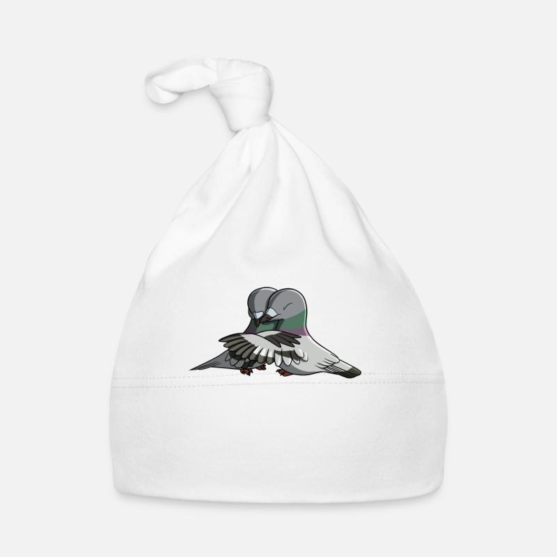 Hugging Birds Pigeon Organic Baby Cap