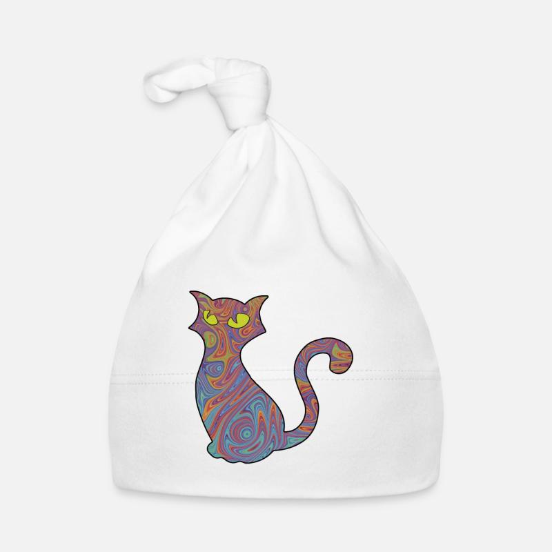Psychedelische Katze Baby Bio-Mütze