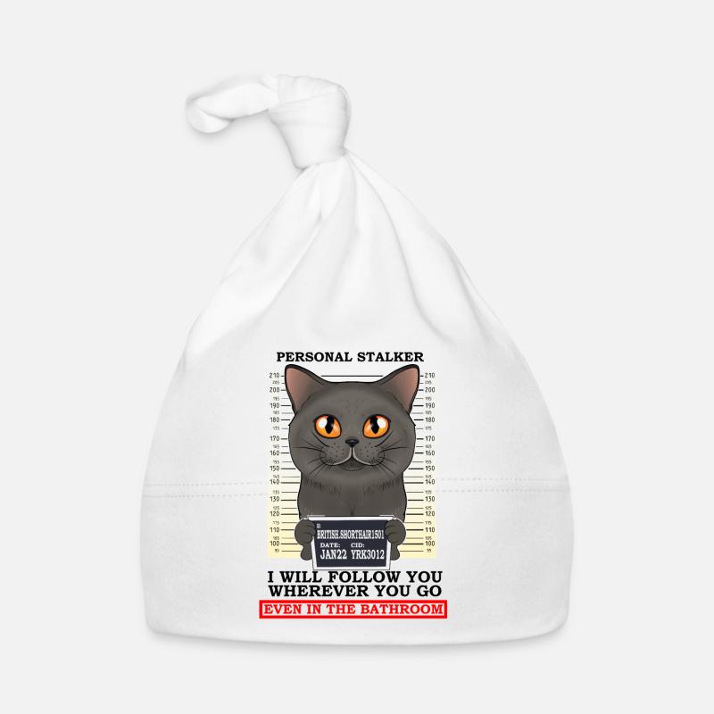 British Shorthair Cat I Cat Lover I Personal Baby Bio-Mütze
