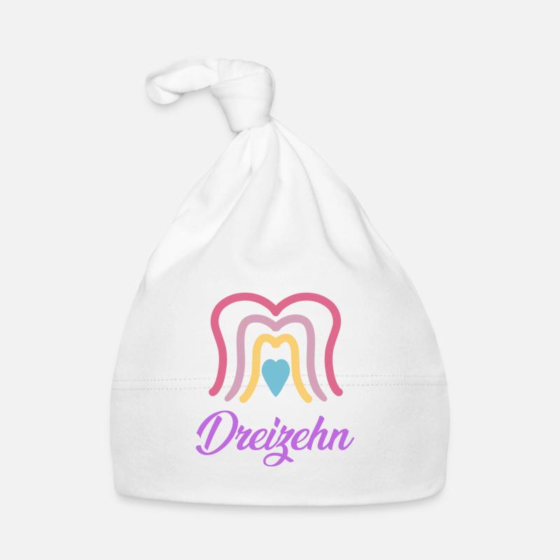 13. Geburtstag Regenbogen Baby Bio-Mütze