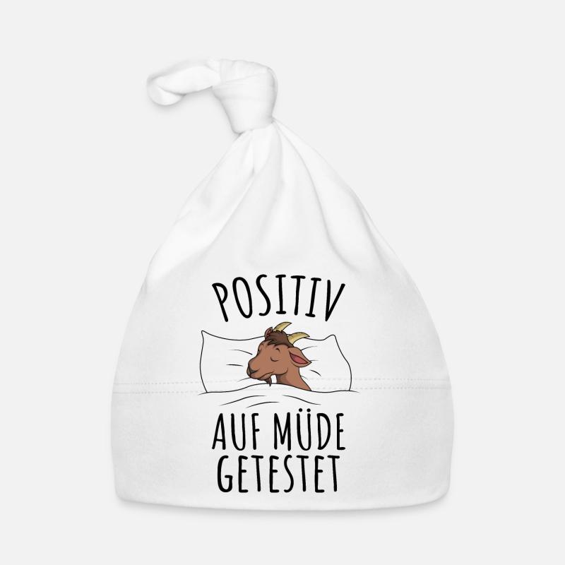 Ziege - Baby Bio-Mütze - Weiß