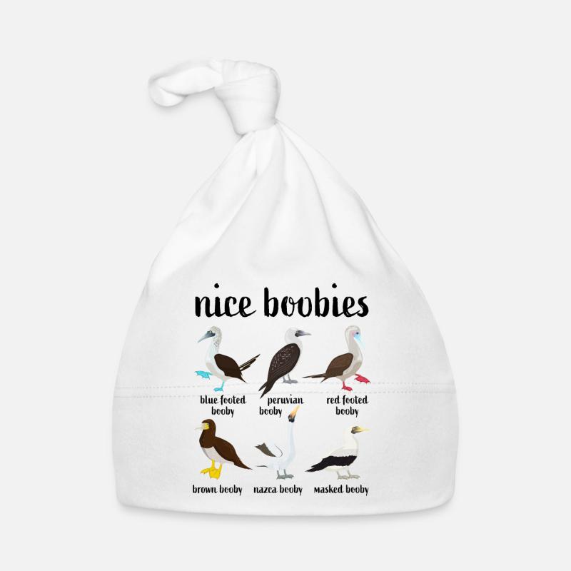 Booby Bird Nice Boobies Funny Christmas Gift Organic Baby Cap